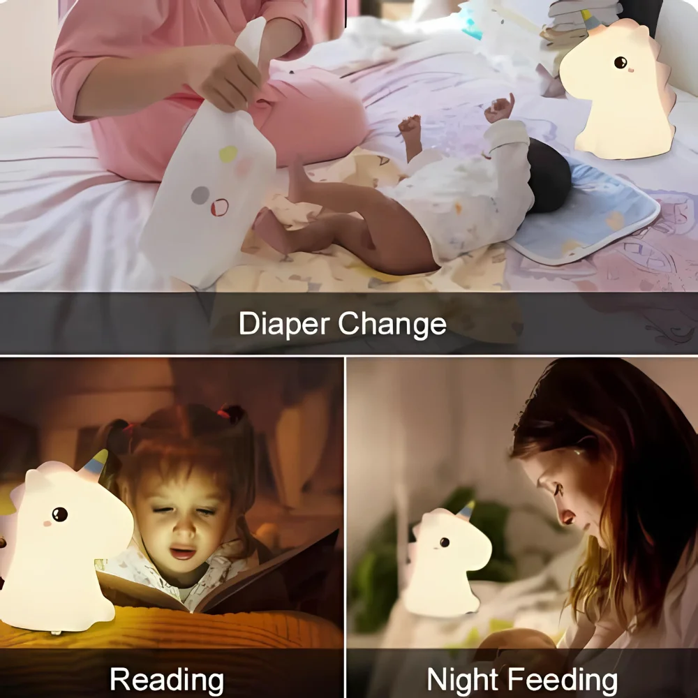 Luminária Unicórnio dos Sonhos - Luz Mágica para Noites Encantadas - Imagem 5