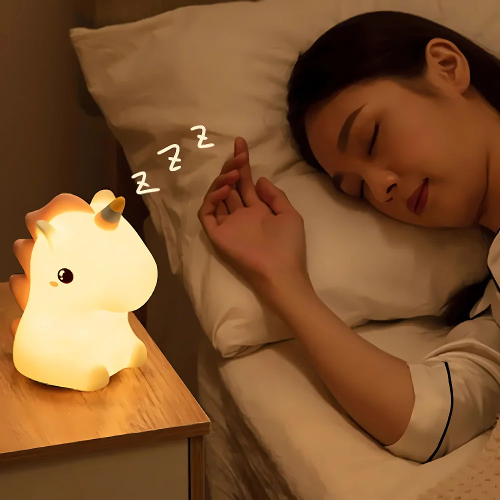 Luminária Unicórnio dos Sonhos - Luz Mágica para Noites Encantadas - Imagem 4